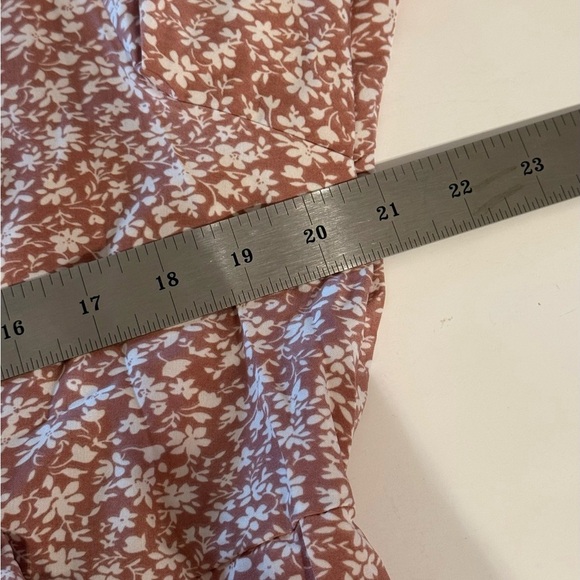 NWOT Elegant Summer Floral V Neck Short Sleeve Midi Dress XXL Flowy - Picture 7 of 10